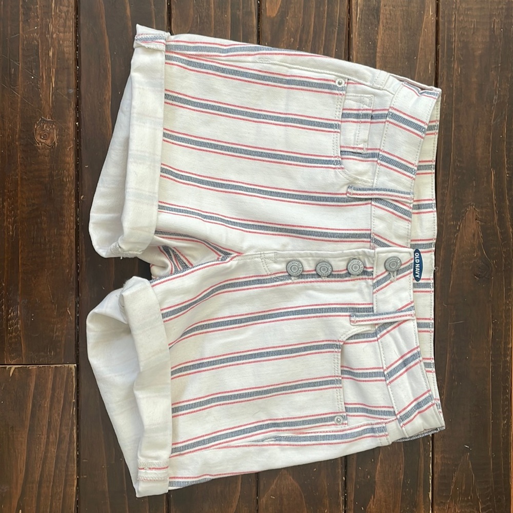 Bottom Fly Red White and Blue Stripped Shorts